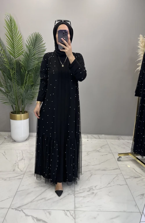 İncili Abaya Takım