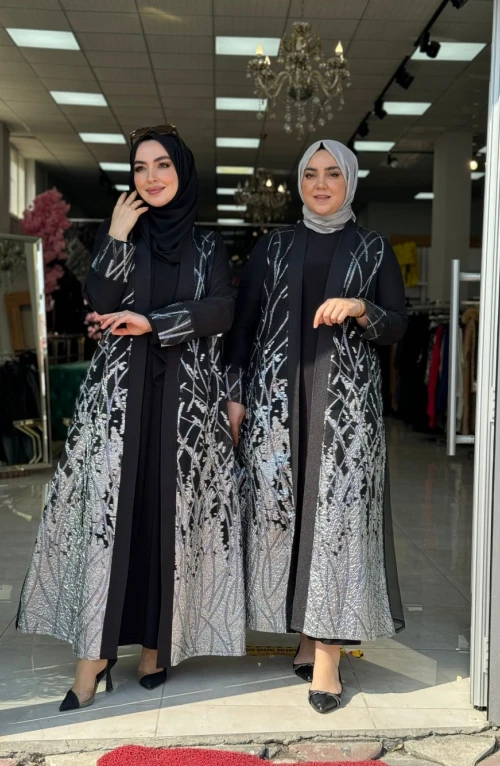 Kaftan İkili Takım Gümüş